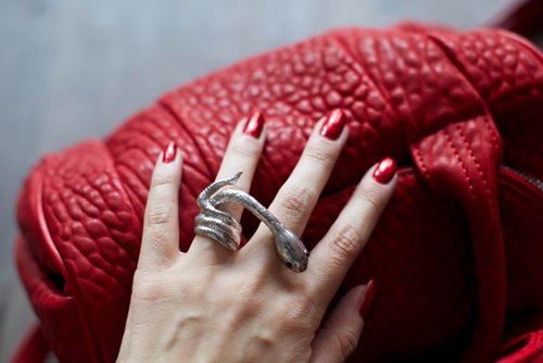 Bague serpent sac rouge – Le Blog de Betty