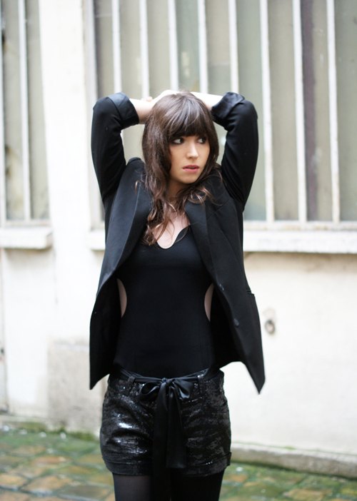 Blazer noir bustier short cuir – Le Blog de Betty