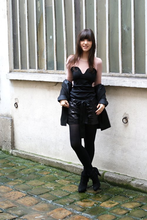 Blazer noir short cuir boots – Le Blog de Betty