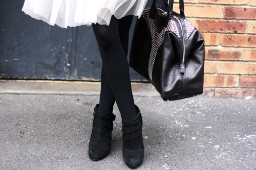 Boots noires jupe tulle sac – Le Blog de Betty