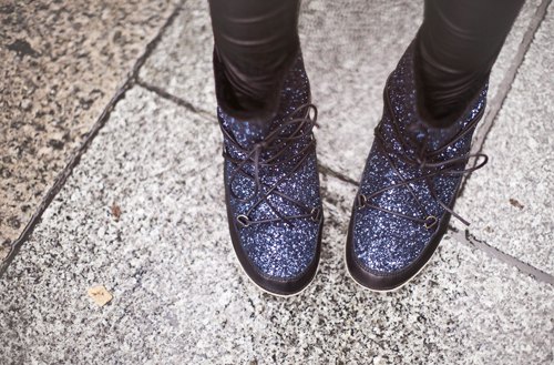 Boots paillettes bleues – Le Blog de Betty
