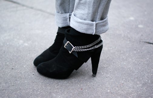 Bottines chaine jogging gris – Le Blog de Betty