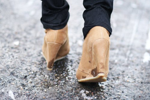 Bottines compensees camel neige – Le Blog de Betty