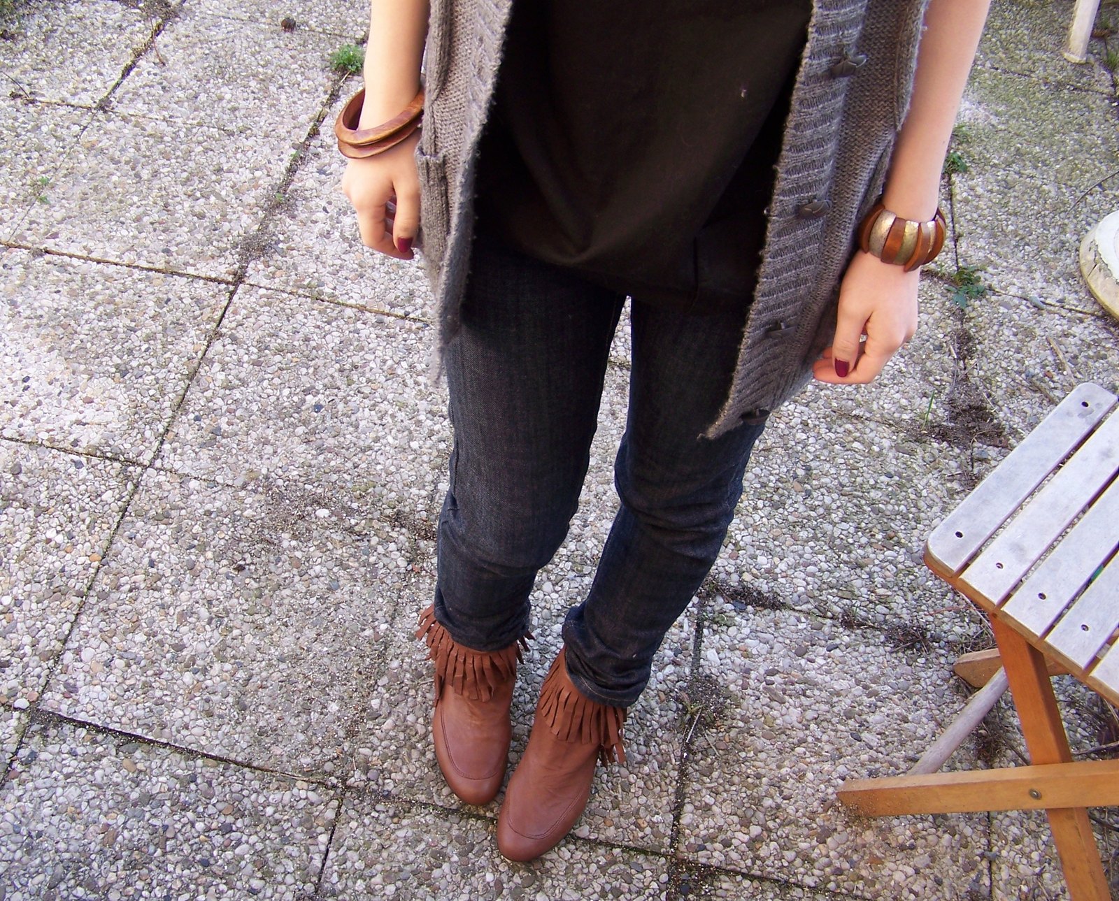 Bottines franges camel jean – Le Blog de Betty