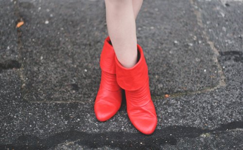 Bottines rouges vernies – Le Blog de Betty