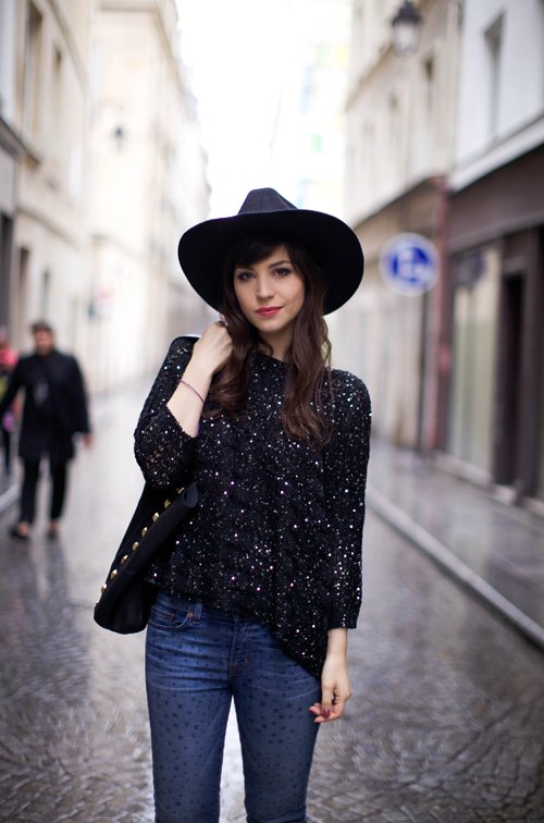 Chapeau noir chemise etoilee sac cloute – Le Blog de Betty