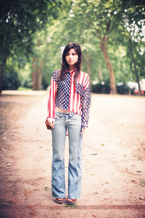 Chemise drapeau americain jean flare parc – Le Blog de Betty