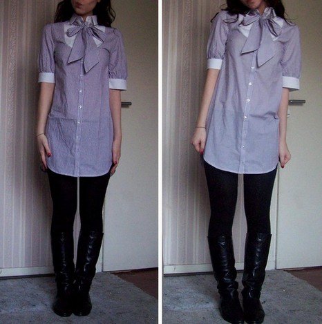 Chemise longue noeud lavalliere bottes – Le Blog de Betty