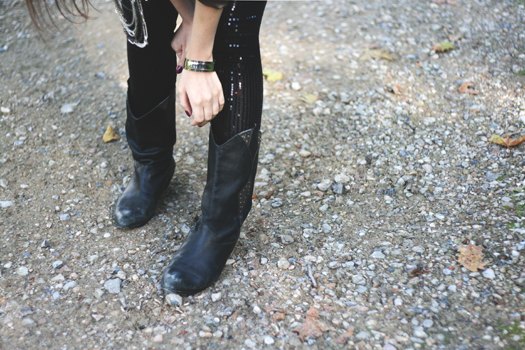 Detail legging sequins bottes – Le Blog de Betty