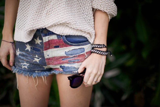 Detail short drapeau americain bracelets – Le Blog de Betty