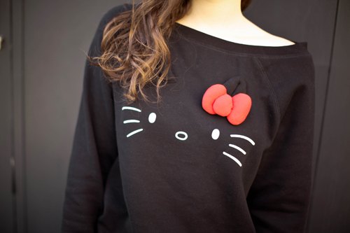 Detail sweat hello kitty noeud – Le Blog de Betty