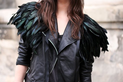 Detail veste plumes perfecto – Le Blog de Betty