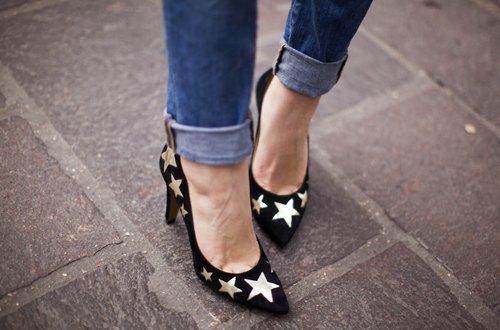 Escarpins noirs etoiles jean – Le Blog de Betty