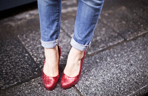 Escarpins paillettes rouges jean – Le Blog de Betty