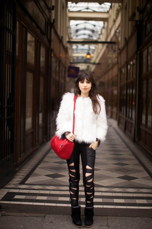 Furry friday veste fourrure blanche passage couvert – Le Blog de Betty
