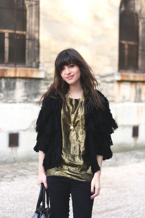 Gilet franges top dore portrait – Le Blog de Betty