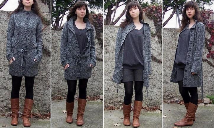 Gilet long maille grise montage – Le Blog de Betty