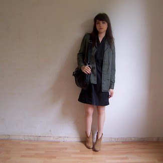 La redoute veste kaki robe noire – Le Blog de Betty