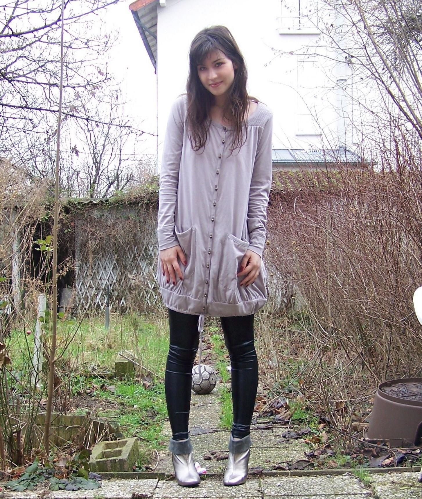 Legging gilet long gris jardin – Le Blog de Betty