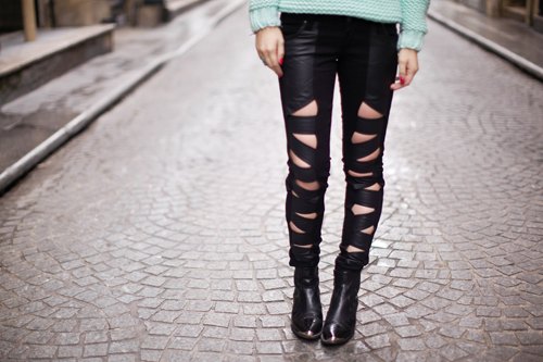 Legging lacere noir boots – Le Blog de Betty