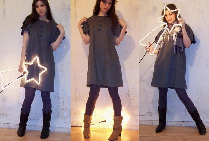 Madison robe grise montage etoile – Le Blog de Betty