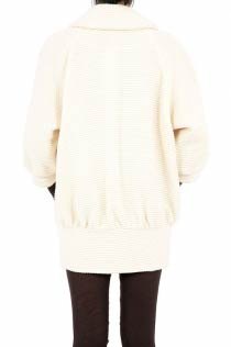 Manteau ecru maille dos – Le Blog de Betty