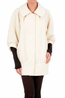 Manteau ecru maille face – Le Blog de Betty