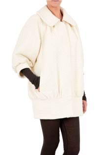 Manteau ecru maille profil – Le Blog de Betty