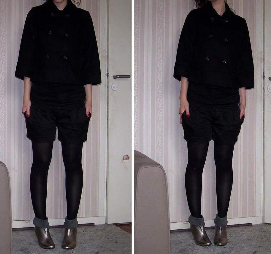 Manteau noir short collants – Le Blog de Betty