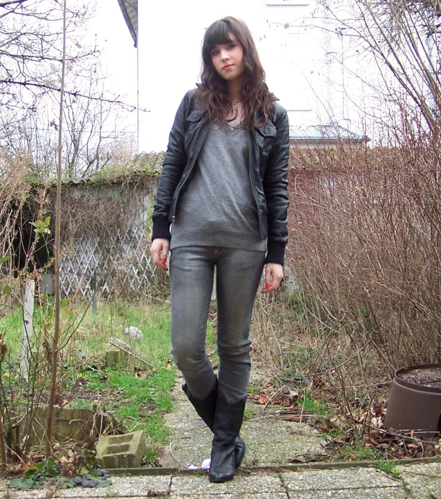 Pbc perfecto jean gris bottes – Le Blog de Betty