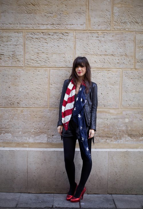 Perfecto foulard drapeau americain escarpins rouges – Le Blog de Betty