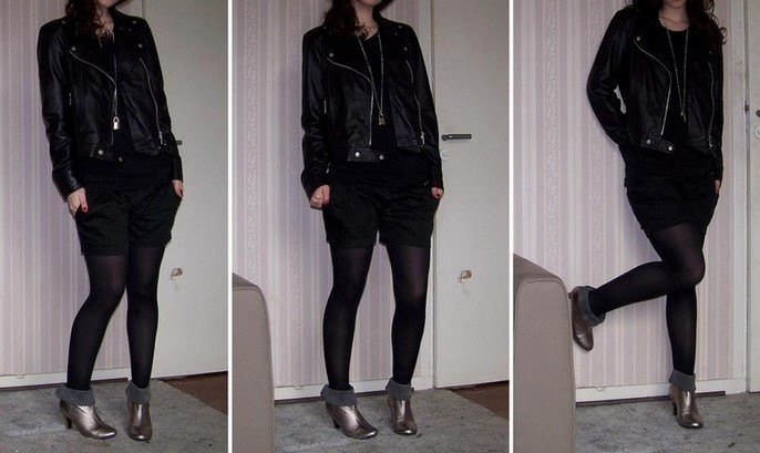 Perfecto short noir collants montage – Le Blog de Betty