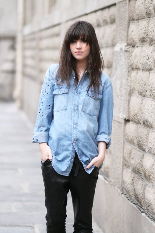 Rangers chemise en jean pantalon cuir – Le Blog de Betty