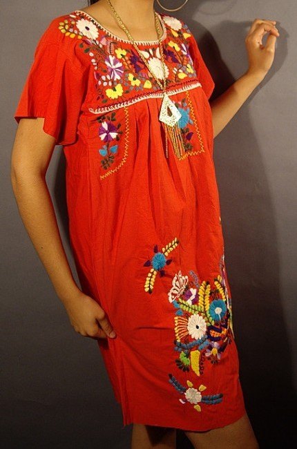 Robe mexicaine brodee orange etsy – Le Blog de Betty