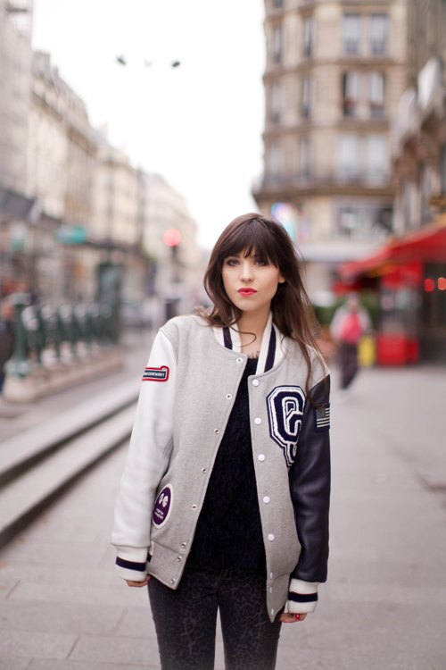 Teddy jacket blanc noir rue – Le Blog de Betty