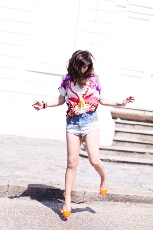 Tshirt imprime short jean escaliers – Le Blog de Betty