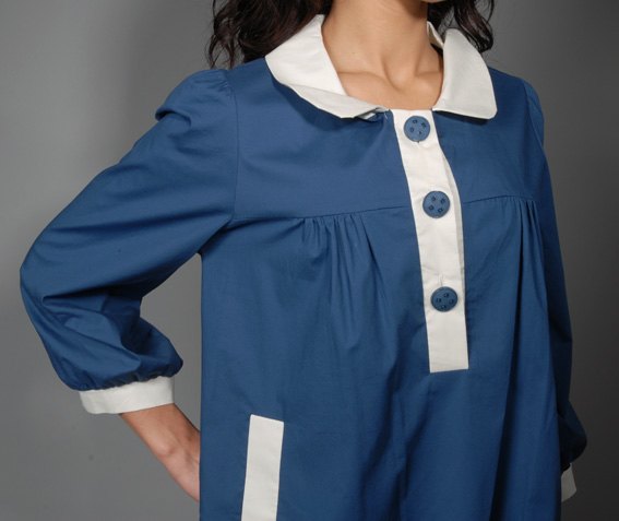 Vente privee robe bleue col claudine – Le Blog de Betty