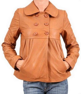 Veste cuir camel col claudine – Le Blog de Betty