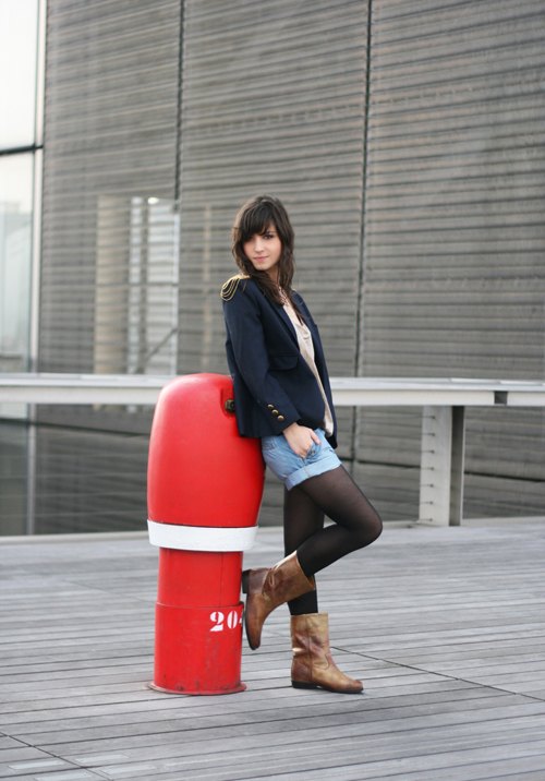 Veste officier marine short jean bottes – Le Blog de Betty