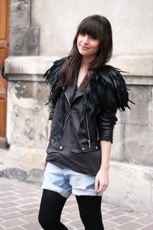 Veste plumes short jean mur – Le Blog de Betty