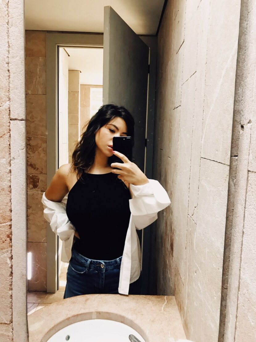 Selfie miroir de Betty Autier à La Romana