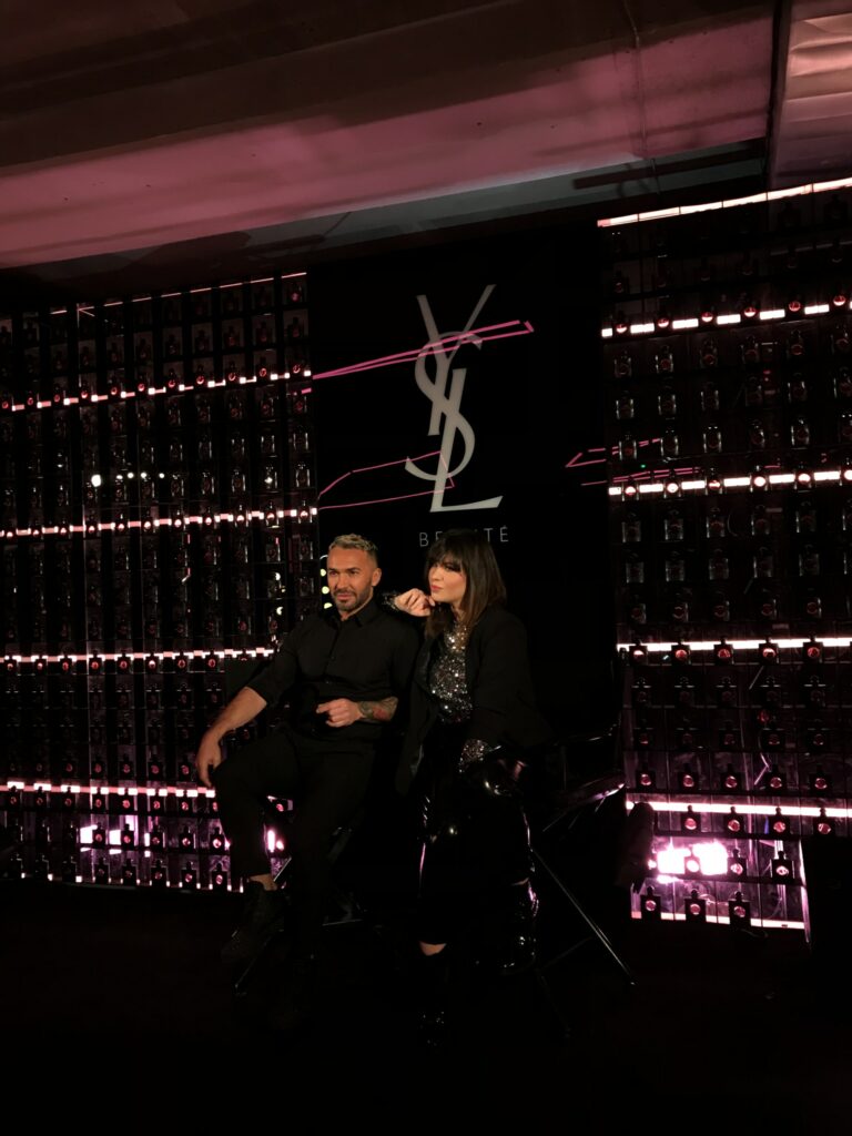 Betty Autier et Emilio Benedetti sur scène pour la masterclass YSL Beauty Club