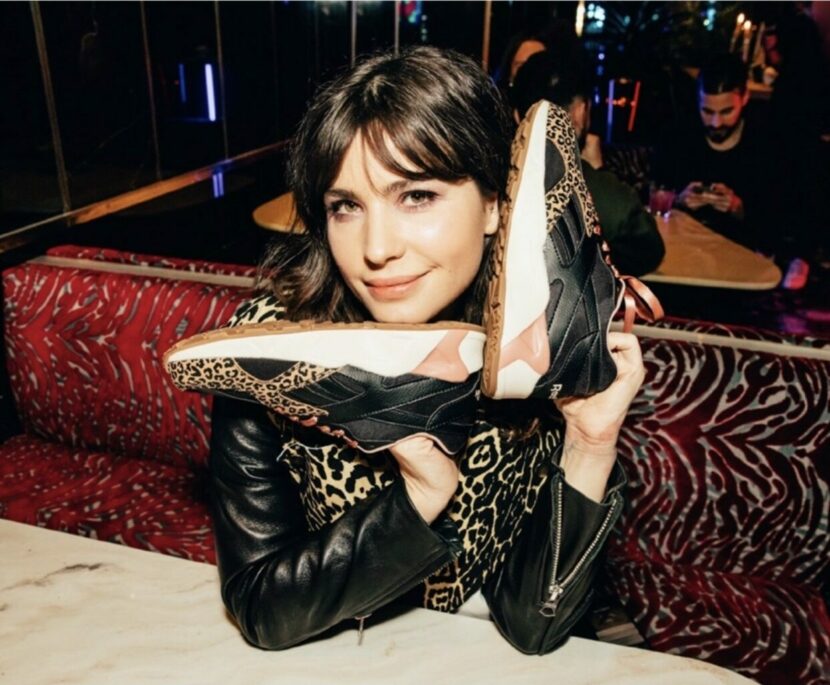 Betty Autier à la soirée de lancement de sa collection Reebok à Paris