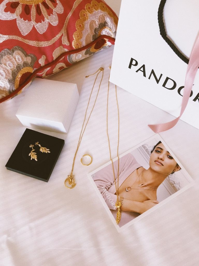 Bijoux et sac Pandora Reflexions offerts pendant le voyage