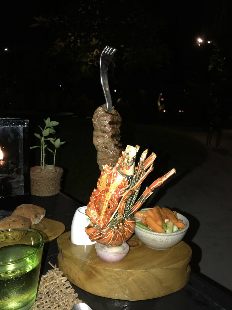Langouste au restaurant Botanica du One&Only Reethi Rah