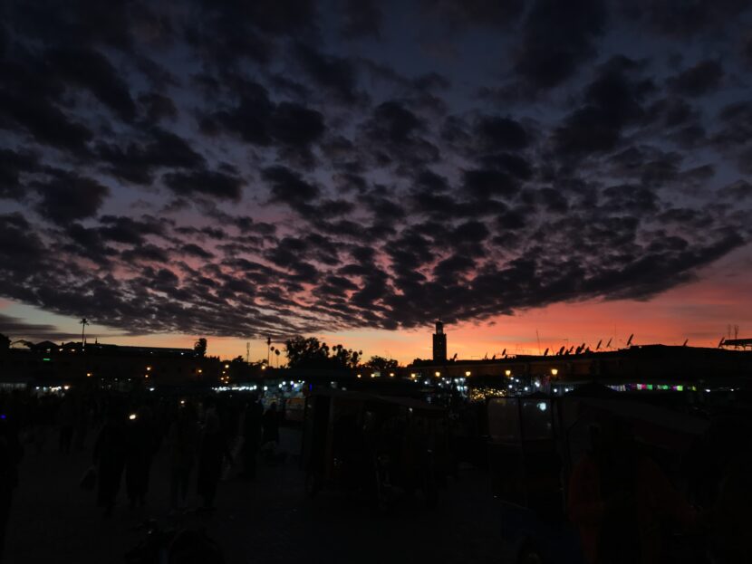 Coucher de soleil sur la médina de Marrakech