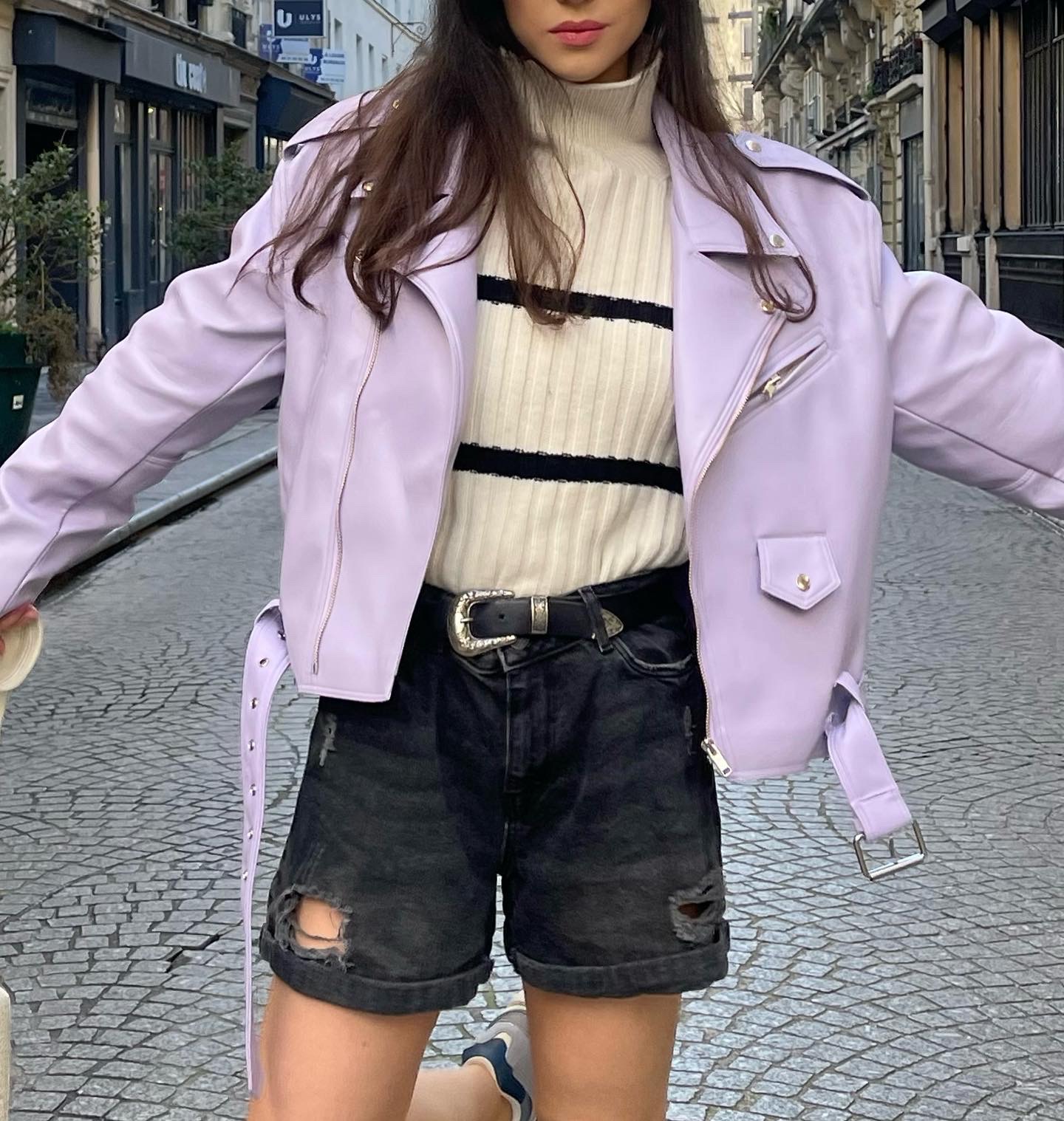 Look perfecto parme et baskets New Balance